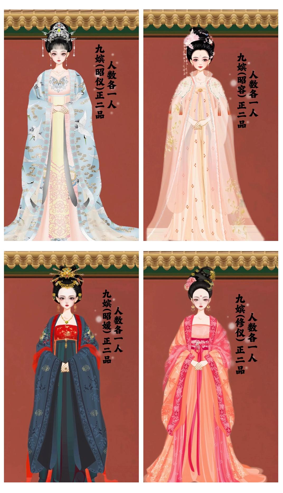 古代妃子等级排序,古代妃子的等级和封号从小到大