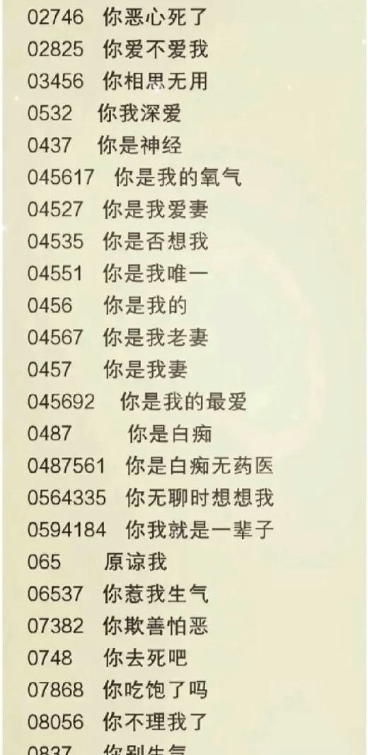 表白数字密码暗语,表白数字密码暗语大全