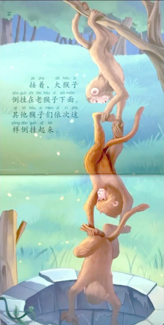 猴子捞月亮的故事,猴子捞月亮的故事寓意