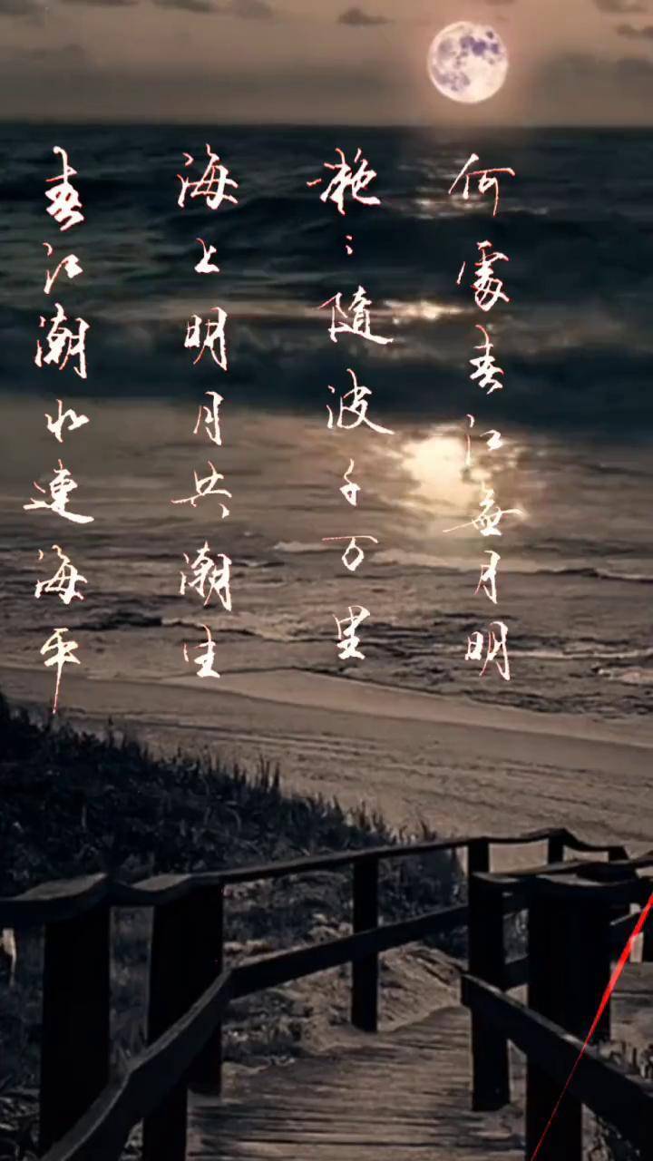 春江潮水连海平海上明月共潮生的意思,春江潮水连海平,海上明月共潮生有什么意境