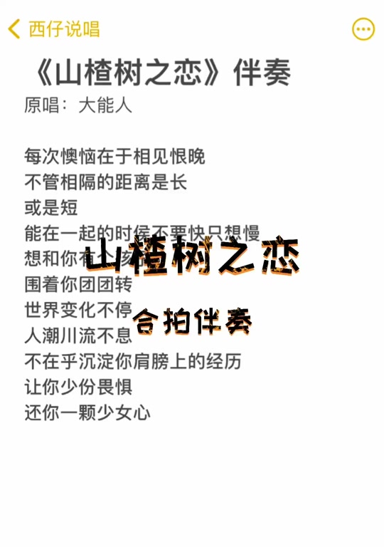 山楂树之恋歌词,山楂树之恋歌词程佳佳歌词
