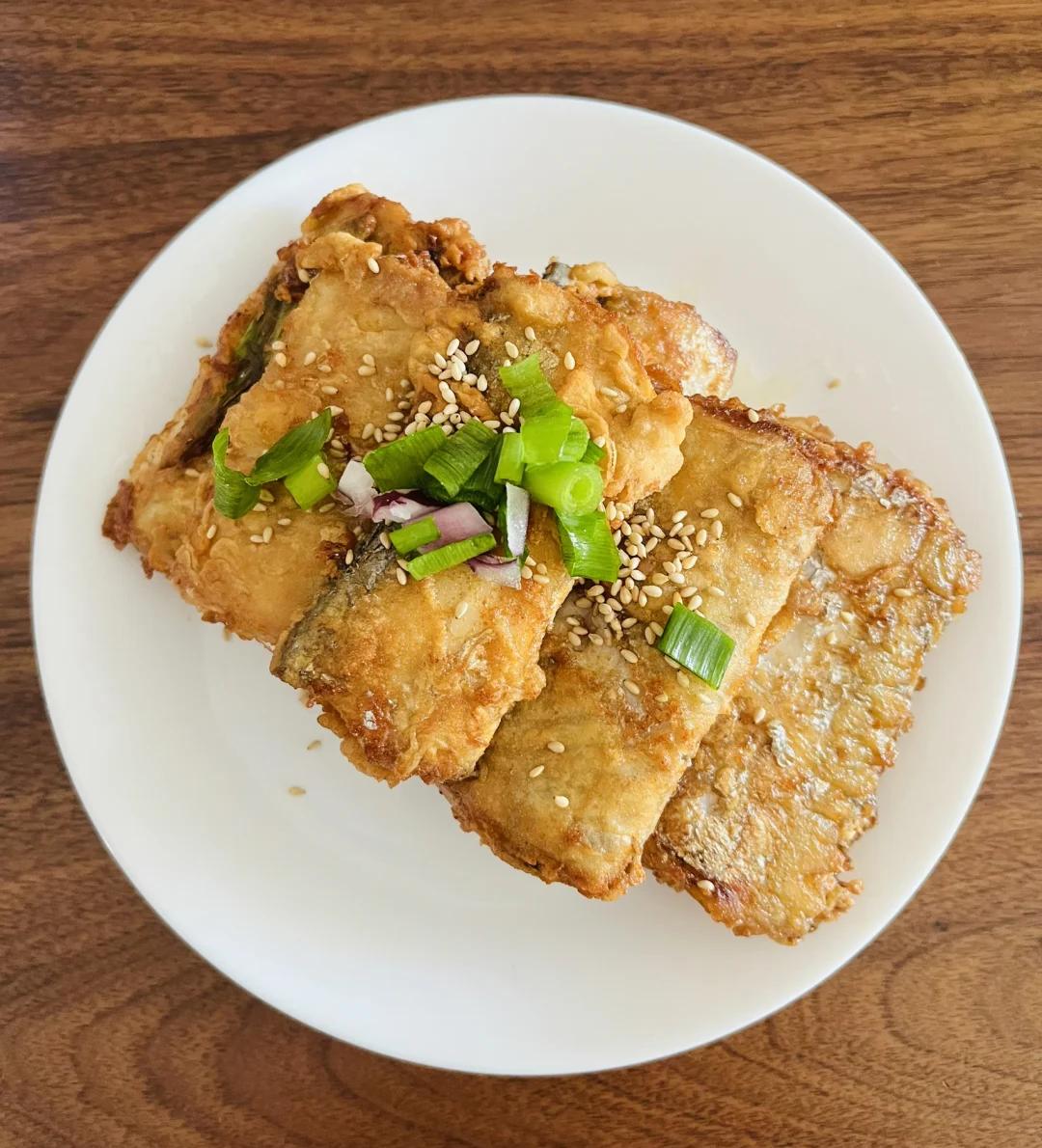炸带鱼裹干面还是面糊