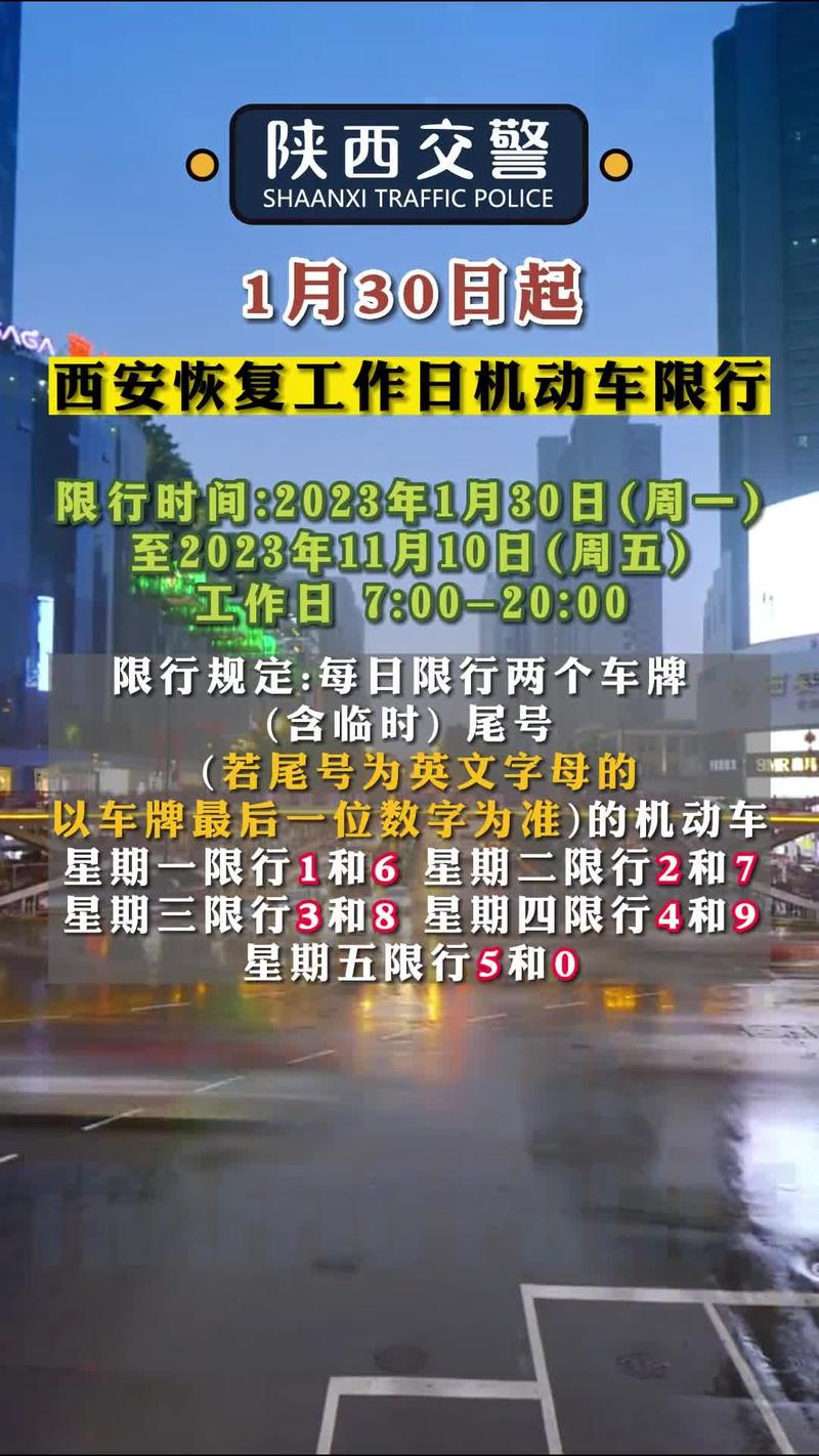西安限行车号尾数