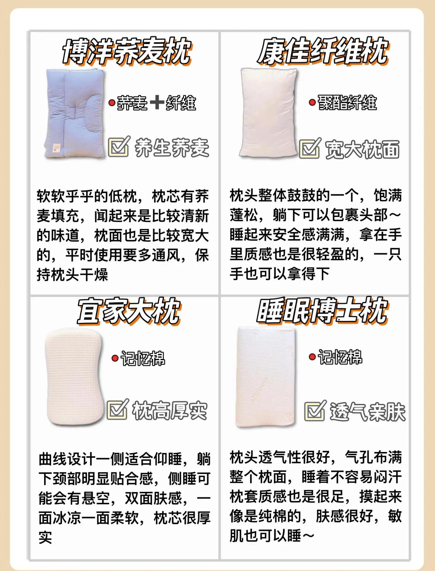 哪种枕头好用?各种枕头差别还真大