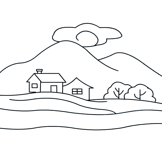 风景简笔画教程,风景简笔画大全 简单