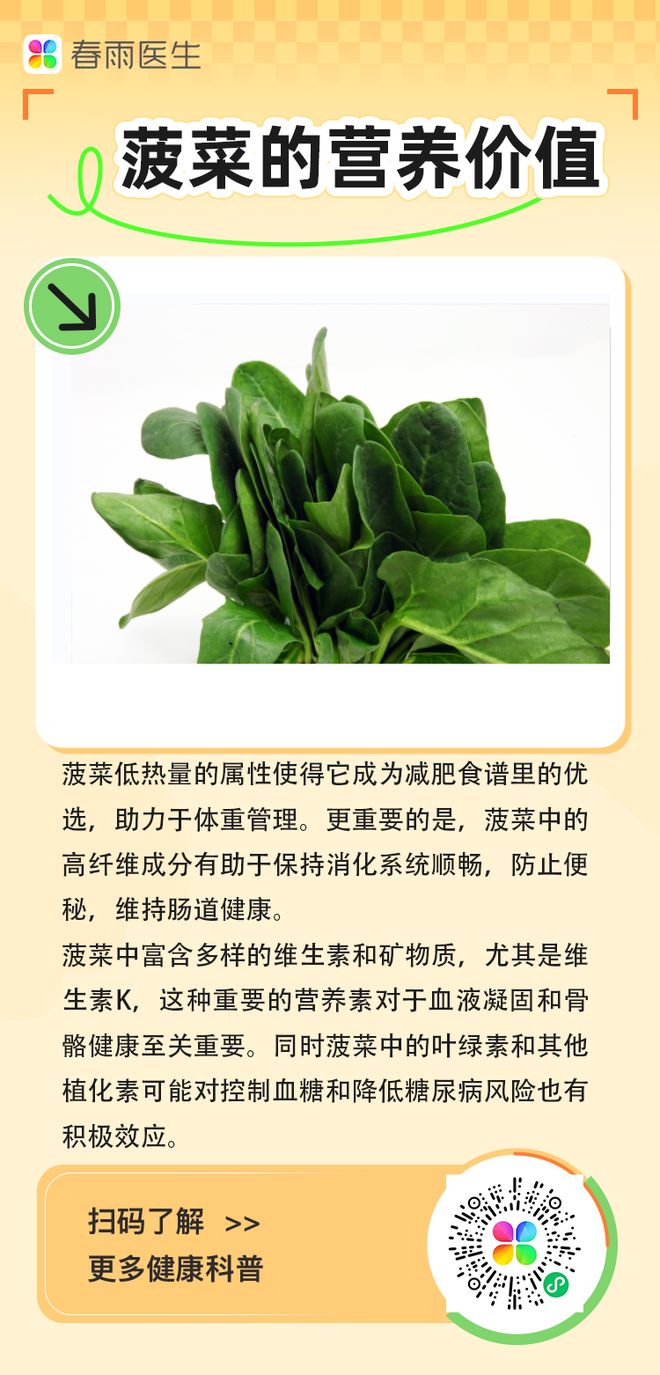 菠菜的营养价值,菠菜的营养价值与食用功效