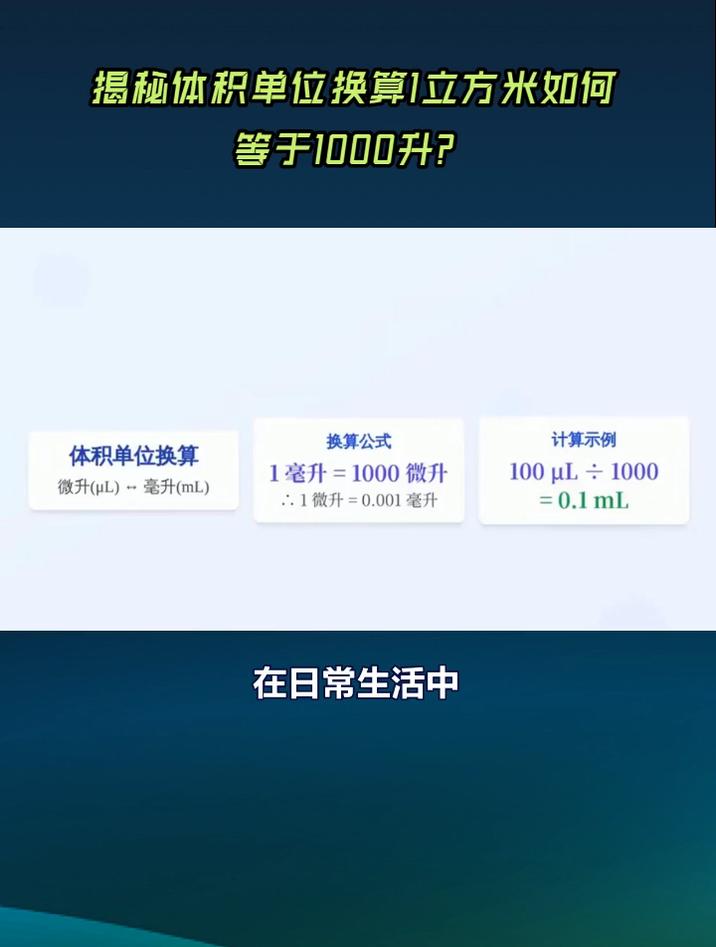 一立方水等于多少升