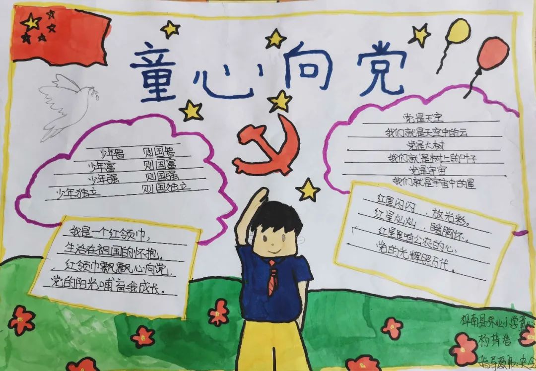 关于童心向党的手抄报内容,关于童心向党的手抄报 一等奖