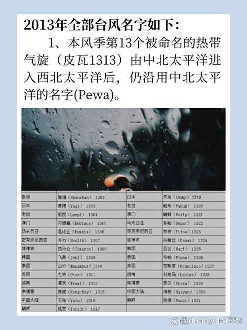 怎么给台风取名字的,我给台风取名字